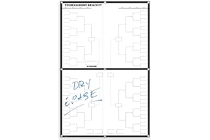 ALPINE CHOICE Reusable March Madness Bracket Poster - 64 Player Dry Erase Board Brackets Poster Set is 32x48 Inches and Includes 2 Markers and Metal Hanging Grommets. NCAA Basketball Bracket Poster is Made in USA.