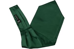 Dan Smith Solid Feel Silk Cravat Tie For Wedding Famliy Shirt Cravat Scarves Pocket-Square Cuff Set