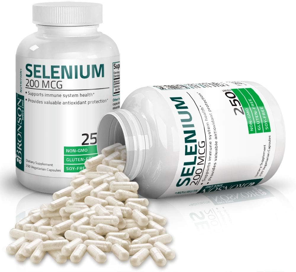 Selenium 200 Mcg for Immune System, Thyroid, Prostate and Heart Health - Selenium Amino Acid Complex - Essential Trace Mineral with Superior Absorption, Non GMO, 250 Capsules: Health & Personal Care