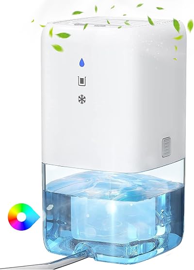 Trongle Mini Dehumidifier 1.1L 280sqft Auto-Defrost Auto-off Quiet Home Bathroom