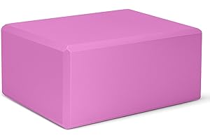 H.J. IMMBIR Yoga Block, Large Yoga Block 9x6x4 Inches, Sturdy Yoga Foam Blocks, High Density & Non Slip Surface for Yoga, Pilates & Stretching, Fitness Accessories for Stability & Balance (Blue)