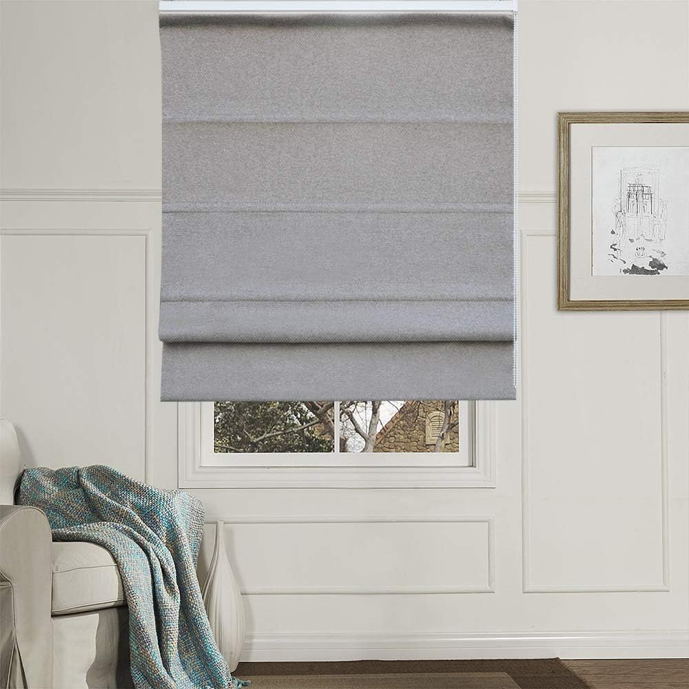 Artdix Roman Shades Blinds Window Shades Grey 58 W x 60 H