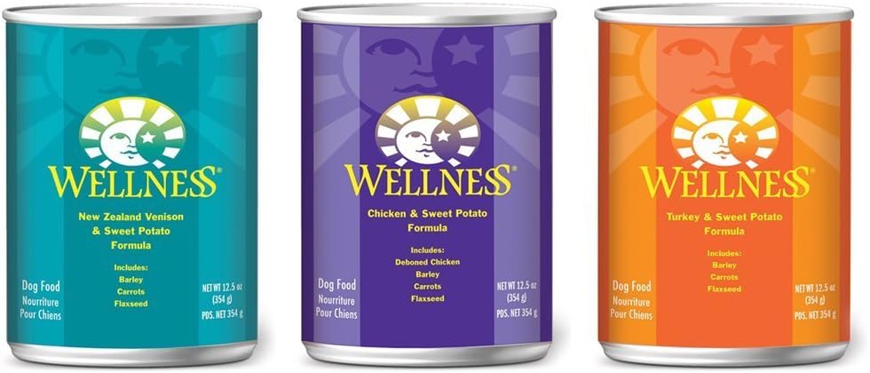 Wellness Complete Natural Dog Food Variety Pack - 3 Flavors (12 Pack)