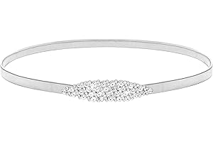 LIMHOO Women's Skinny Metal Waist Belt Elastic Thin Waist Belt for Dress Stretch Chain Belt