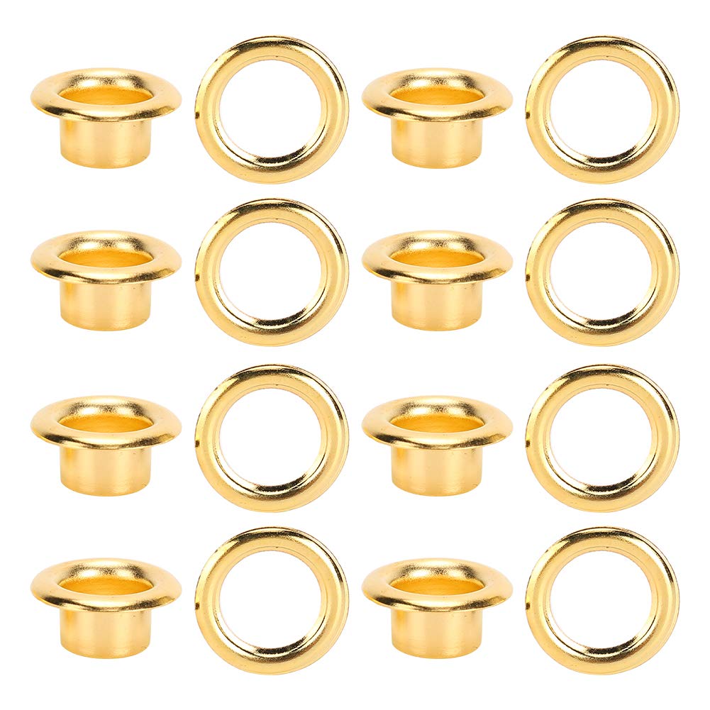 WGFOIP 200Pcs Brass Shoes Grommet, Hollow Rivet DIY Fastener for Leather Shoes Bags Clothes Accessories