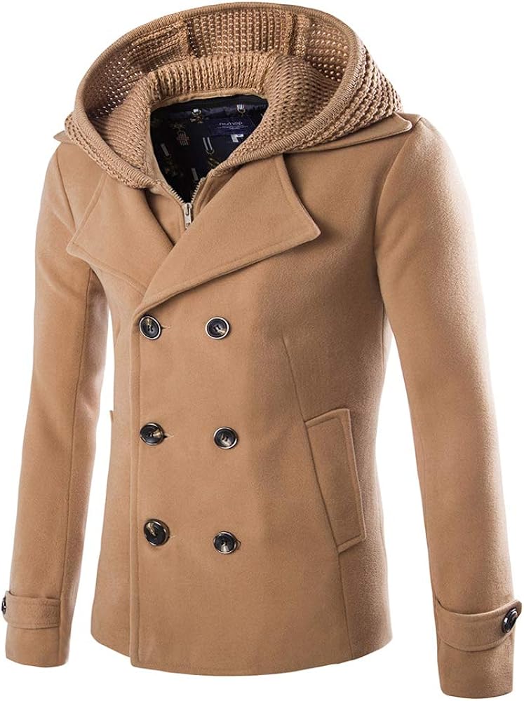 mens beige peacoat