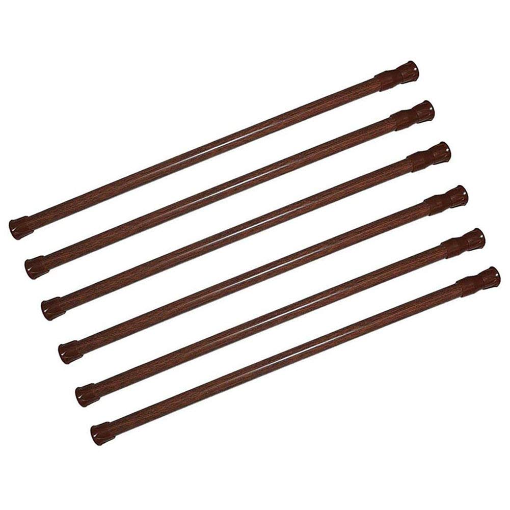 Buy 6Pcs Tension Rod Wood Tension Curtain Rod 28 To 48 Inches Small