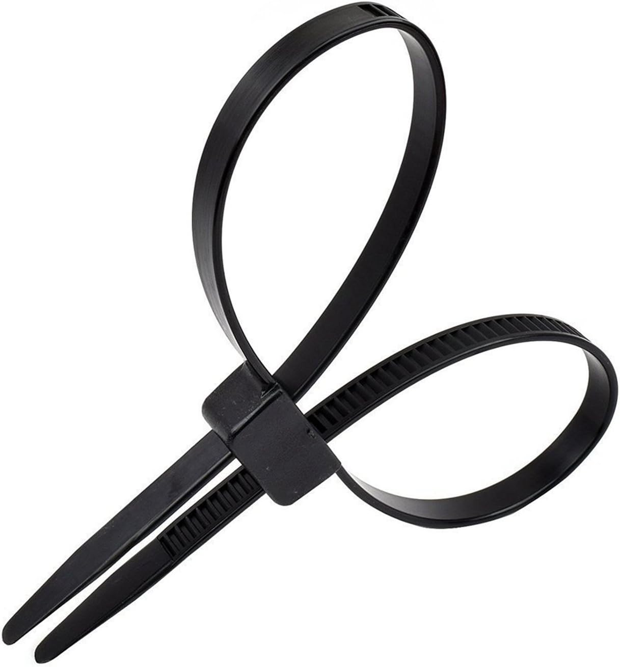 Tuokay Black Nylon Zip Ties, Set of 10pcs Cable Ties, 69CM*1.1CM Size, Tensile Strength 90KG - Image 4