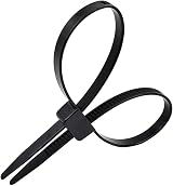 Tuokay Black Nylon Zip Ties 69CM x 1.1CM 90KG Tensile Strength Double Locking view 3