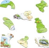 Larsen K98 Poland Physical Map Jigsaw Puzzle 61 Pieces Tray Frame Kids view 3