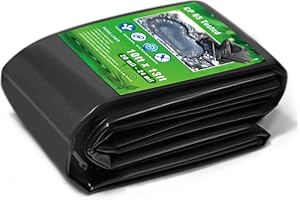 Ciao Stilista Heavy Duty Pond Liner 10x13FT, 24 Mil Thickness HDPE Large Pond Liner, 500 Gallon Flex Koi Pond Liner, Pond Liners for Outdoor Ponds,Pond Liner Underlayment,Pond Skins