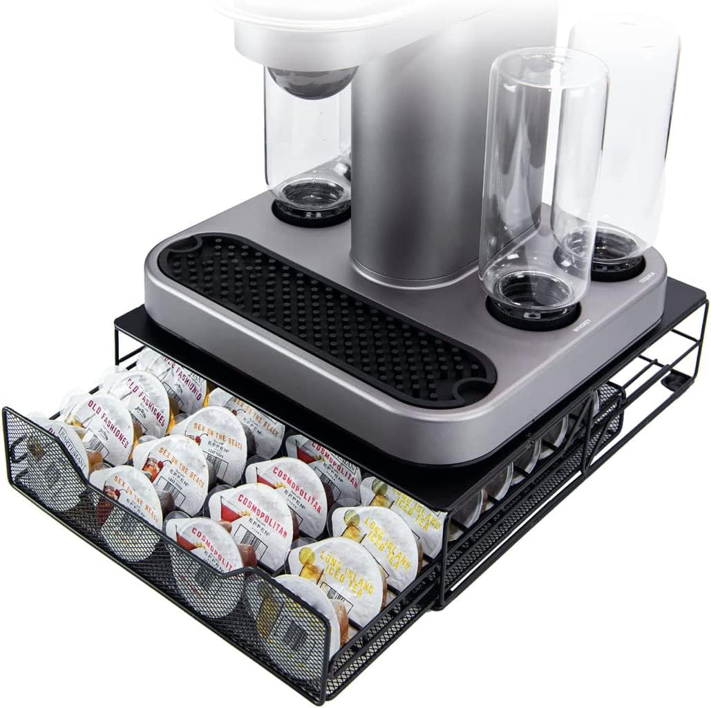Photo 1 of WIWIWISAM Metal Pod Holder for Bartesian, 36 Pods Capacity, Modern Design Storage Drawer, Black