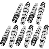 uxcell 10pcs 3.5mm x 4.5mm x 24mm 4 Pole Male Headphone Soldering Jack Silver Tone