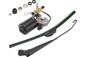 KEMIMOTO UTV 16" 12V Electric Windshield Wiper Motor Kit Compatible with Can Am Defender Compatible with Polaris RZR Ranger M