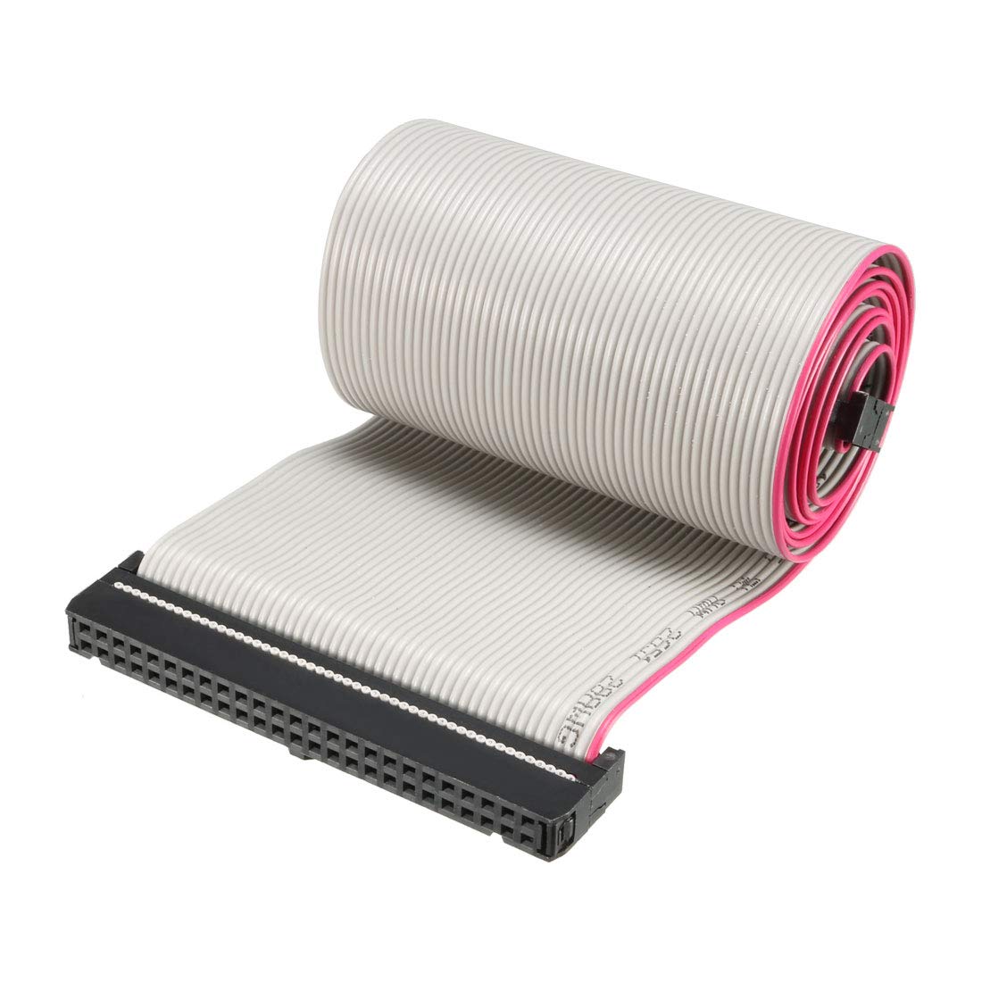 sourcing map IDC Gray Wire Flat Ribbon Cable 50 Pins 128cm Length 2.54mm Pitch Type-C