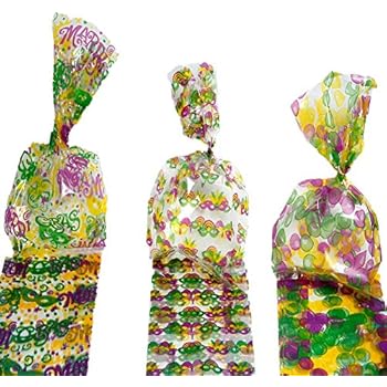 mardi gras cellophane bags