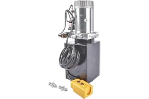12V DC Steel Hydraulic Pump Power Unit, 2 GPM Flow Rate, 6 Quart Metal Reservoir, Double Acting, 3200 PSI Max Pressure, SAE #