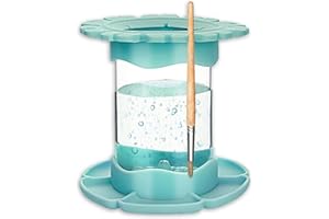 BSURM Paint Brush Cleaner Rinse Cup, Studio, Classroom Brushes Holder Silicone Cleaning Tool, Watercolor, Water-Based Mediums (Color : Green)