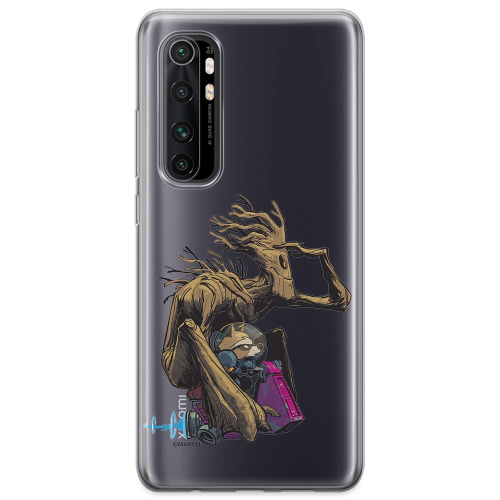 ERT GROUP mobile phone case for Xiaomi MI NOTE 10 Lite original and officially Licensed Marvel pattern Guardians of the Galaxy 004 adapted to the shape of the mobile phone, partially transparent