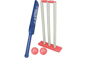 Abaodam Fun Cricket Set Cricket Bat and Ball, Indoor Outdoor Sports Game for Boys and Girls and Family, Interactive Backyard 