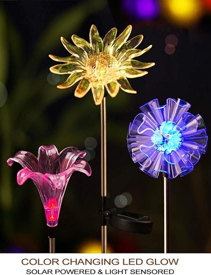 Hardoll Solar Lights for Outdoor Home Garden LED Decoration Waterproof Lamp Dandelion,