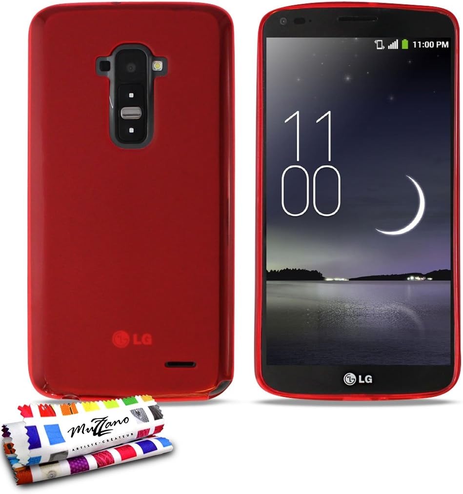 MUZZANO Original Le Glossy Hybrid Flexible Shell for LG G Flex - Red