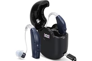 TOPHAIR Hearing Aids Hearing Amplifiers for Seniors Rechargeable with Noise Cancelling Hearing Aid Loss Amplifier Seniors and Adults with Charging Case-Black