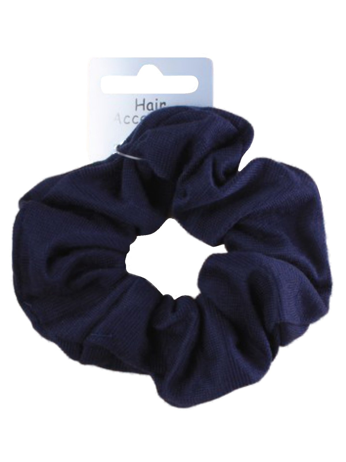 Navy Blue Soft Jersey Fabric Hair Scrunchie Bobble Elastic Hair Band by Pritties Accessories