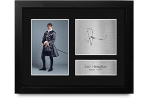 HWC Trading Sam Heughan Outlander Framed Gifts Printed Signed Autograph Picture for TV Show Fans - US Letter Size