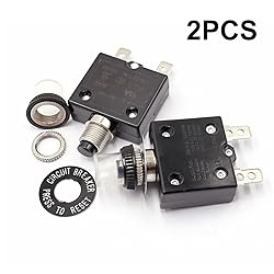 mxuteuk 2Pcs 15Amp Circuit Breakers Push Button