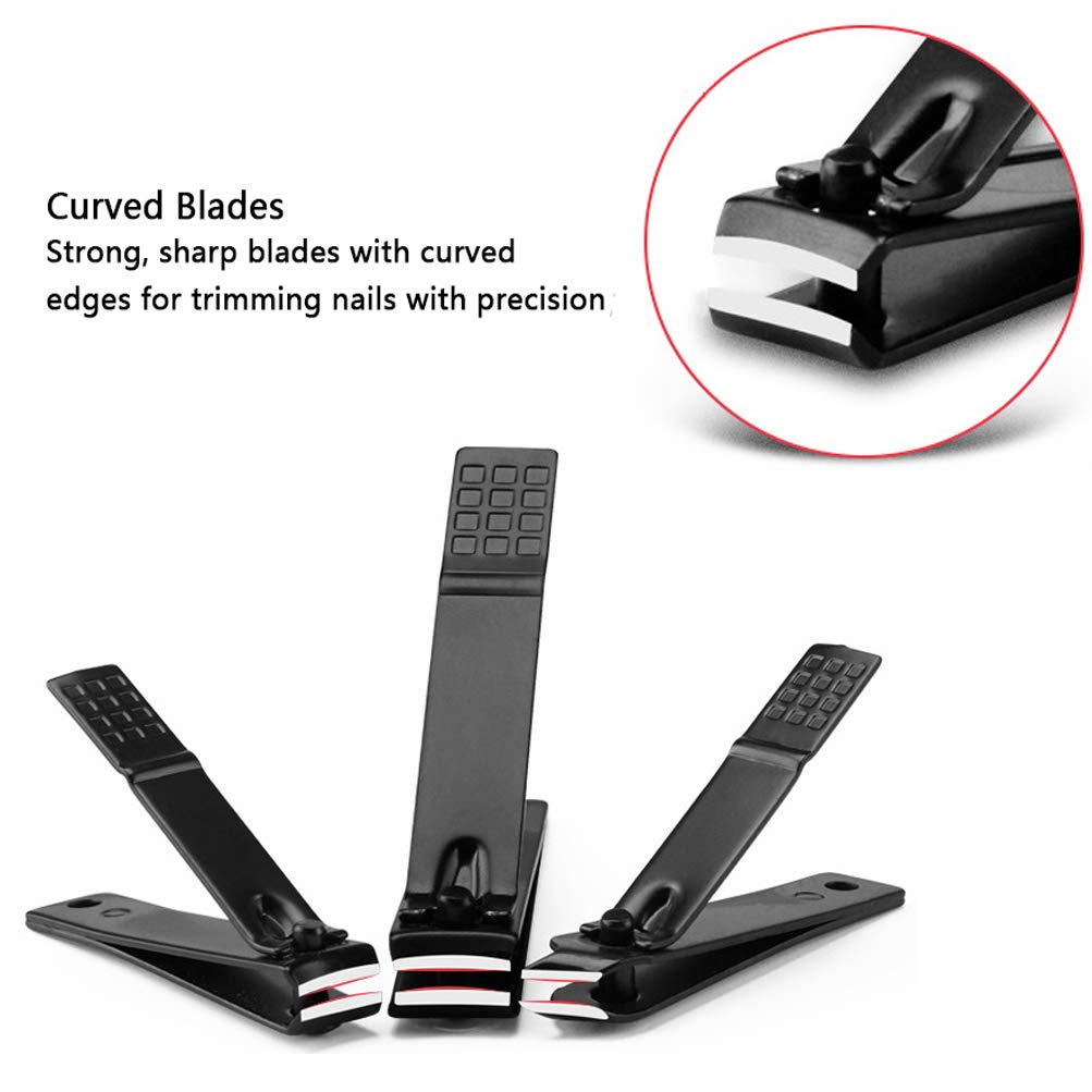 3pcs Nagelset Nagelschere Nageletui mit Allem was Man für die Maniküre & Pediküre Braucht, Perfektes Geschenk für Damen & Herren