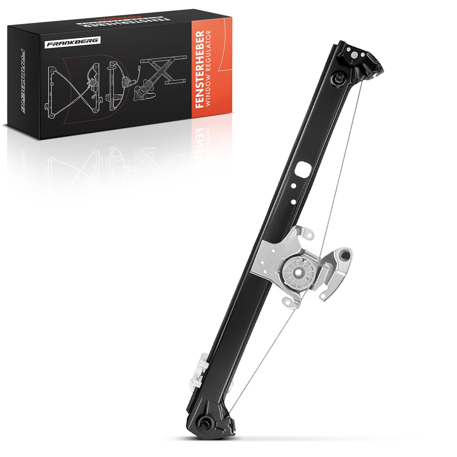 Frankberg Window Regulator Without Motor Rear Right Driver Side Compatible with X5 E53 3.0L-4.8L SUV 2000 2001 2002 2003 2004 2005 2006 Replace# 51357125060