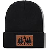 Pnkvnlo Bigfoot Beanie for Men - Sasquatch Hat Winter Knit Cuffed Beanie for Women - Bigfoot Gifts for Christmas & New Year