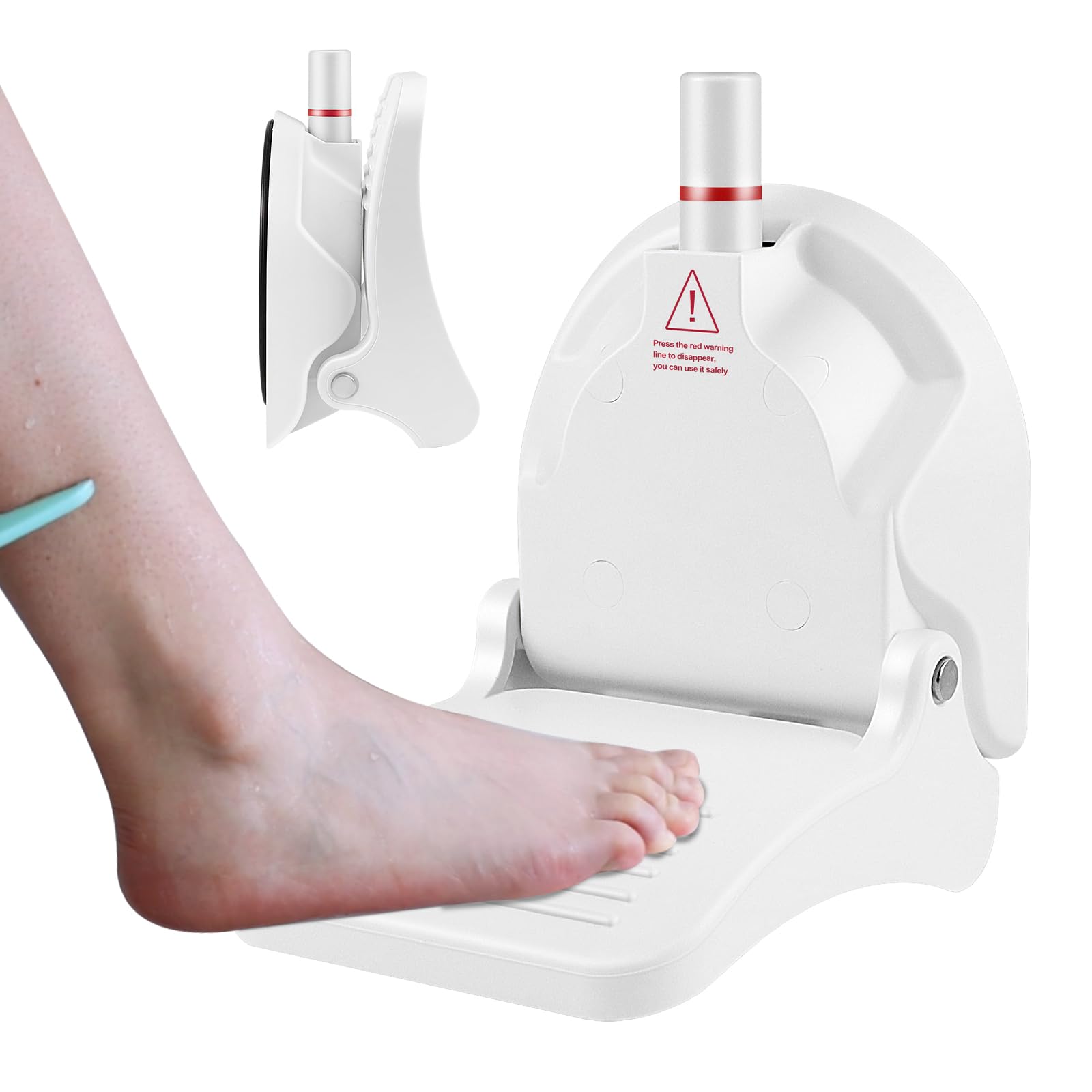 Photo 1 of Suction Cup Shower Foot Rest for Shaving Legs, Foldable Shower Step Foot Rest Tool Stand to Shave Legs, Anti-Slip Shower Ledge Leg Shaving Shelf