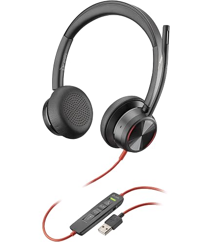Poly 有線ヘッドセット Blackwire 8225 両耳用 Amazon.com: POLY Blackwire 8225 Microsoft Teams Certified Headset