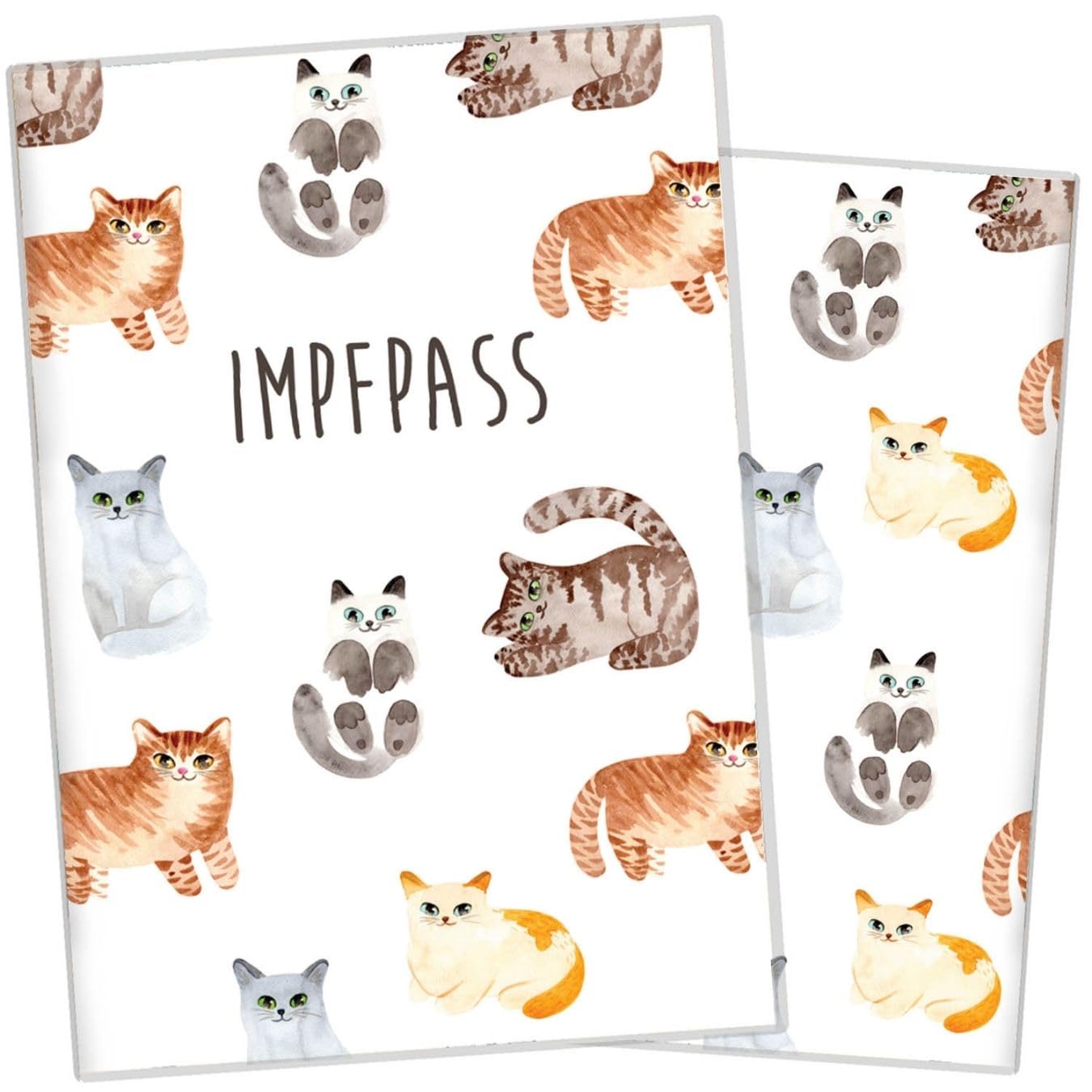 Wilhelm Fell Vaccination Certificate Cover for Animals, Personalised for Your Cat, Personal Gift Idea for Pet Owners, Protective Cover for the Vaccination Certificate for Dogs, Pets (Mauzi)