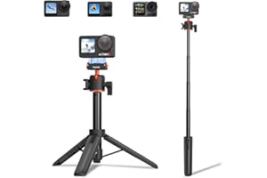 BRDRC Action 5 Pro Tripod Accessories, 21” Extension Rod Mini Table Desk Selfie Stick Portable Handle Grip Quick Release Stan