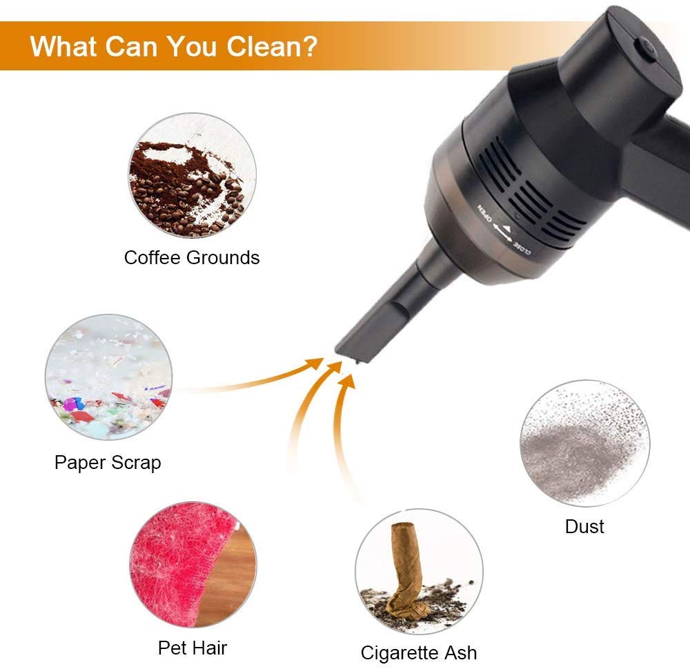 Keyboard Vacuum Cleaner, USB Mini Vacuum Computer Keyboard Cleaner Portable Electric PC Keyboard Cleaner for Cleaning Dust,Hairs,Crumbs,Scraps for Laptop,Computer,Piano,Car,Pet House