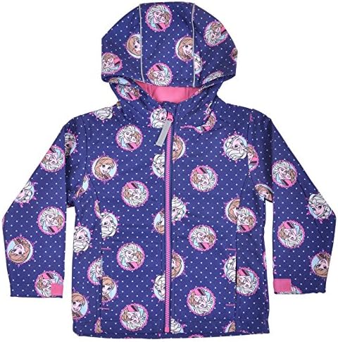 Disney Frozen Girls Blue Hooded Winter Jacket Fleece Lining Adjust Cuffs Age 8-9