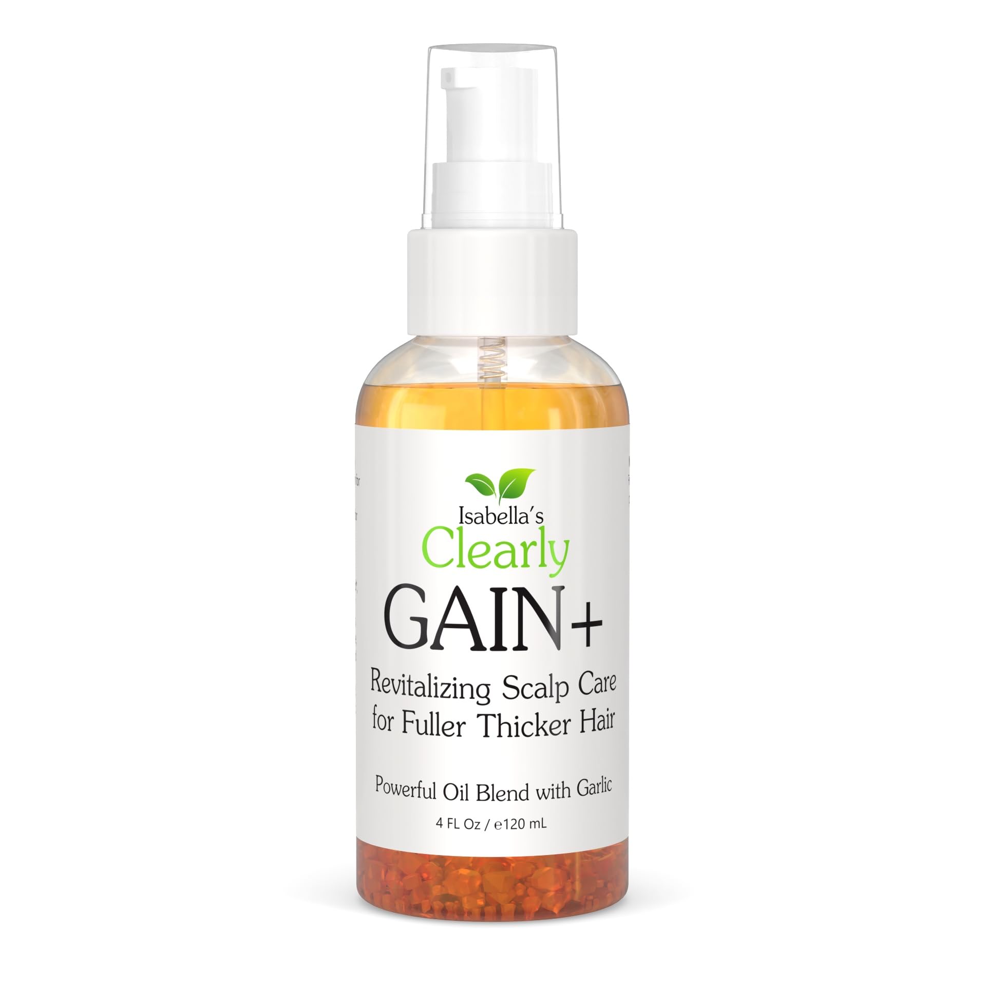 Clearly GAIN+ Hair Growth and Thickening Scalp Treatment for Men and Women | 100% Natural Serum with Castor, Jojoba, Clary Sage, Garlic Oils + Nettle Extract | For Hair Loss, Alopecia, Thinning Hair