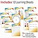 iPrimio Dry Erase Learning Sheets (5 Pack) - Includes 12 Learning Sheets - Multicolored Pockets - Wipes Clean - Fits 9