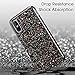 iPhone X Case, iPhone 10 Case, MIRACASE Shockproof Glitter Sparkle Bling Dual Layer Hard Cover Soft Bumper Protective iPhone X Case for Girls Women, Black
