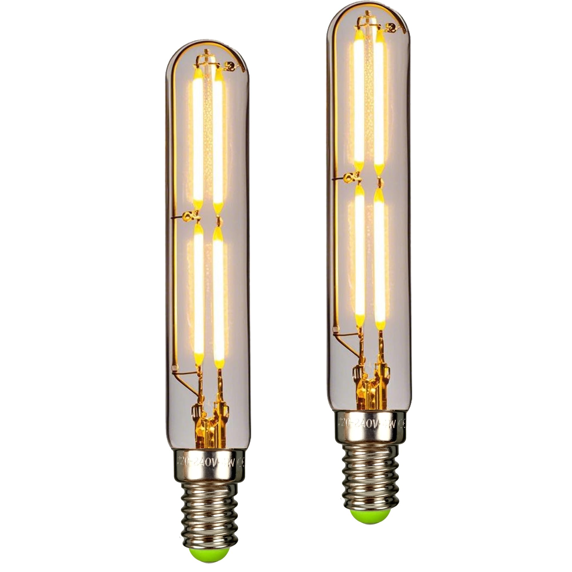 TIANFAN 2-Pack Led Bulb 4W T20 Tubular Led Filament Bulb E14 Edison Small Base 2700K Warm White Edison Bulb
