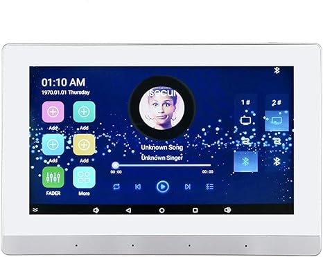 WUHUAROU WiFi Bluetooth Pantalla Tctil En La Pared Amplificador Android Audio 7Smart Home Msica De Fondo Sonido Estreo Color White WUHUAROU WiFi Bluetooth Pantalla Tctil En La Pared Amplificador Android Audio 7Smart Home Msica De Fondo Sonido Estreo Color White