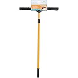 FURemover Broom, Pet Hair Removal Tool with Squeegee & Telescoping Handle That Extends from 3-5', Black & Yellow