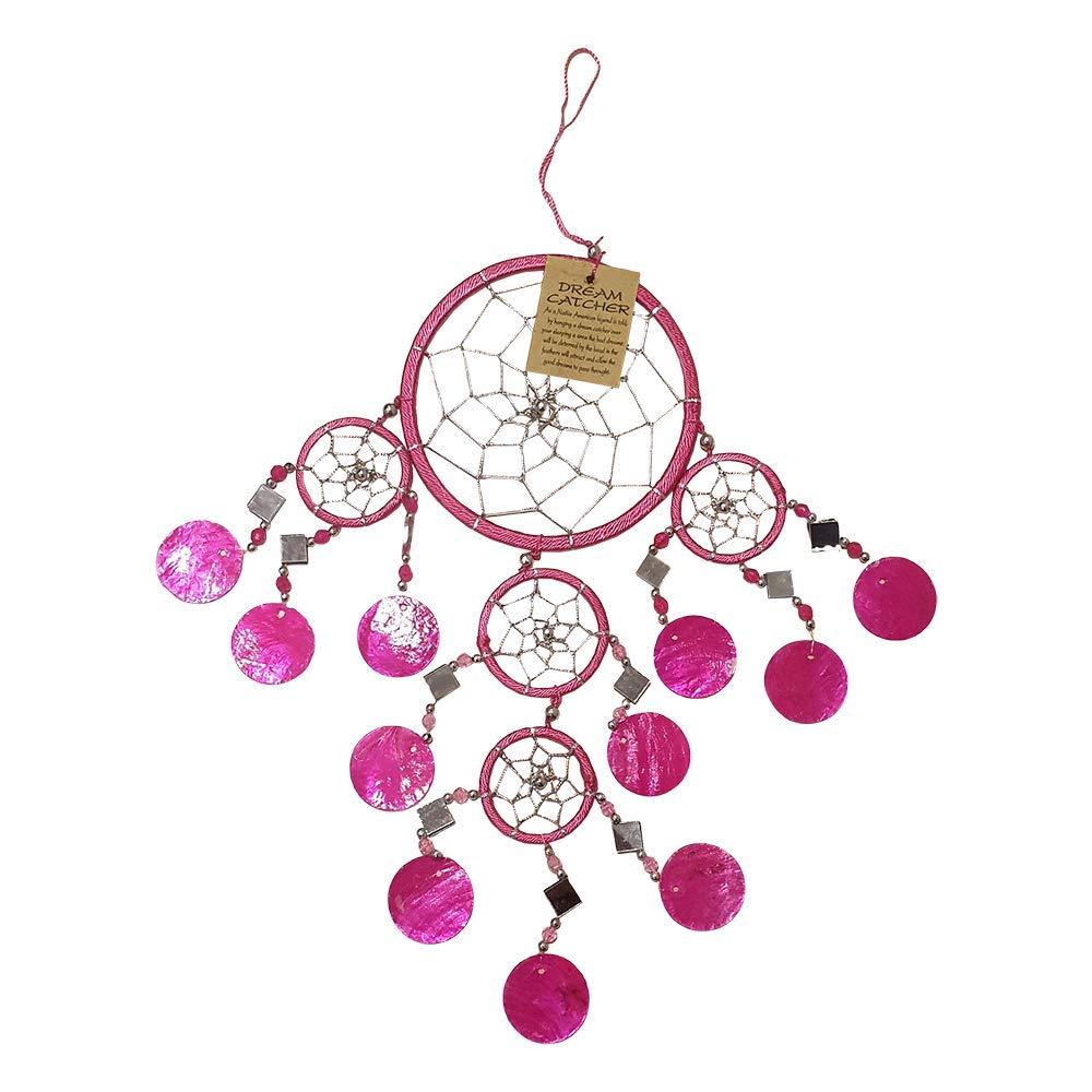 Vie Naturals Capiz Dream Catcher 12 Cm (Pink)