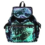 YOUR GALLERY Gilr's Gradient Color Sequin Shiny Glitter Booksack Mermaid Backpacks