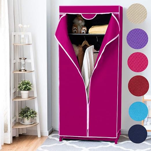 Soulong Folding Fabric Canvas Wardrobe Single Canvas Closet