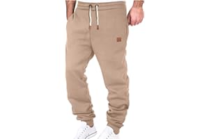 Sweatpants for Men Fleece Loose Fit Joggers Drawstring Elastic Waist Cuffed Tapered Leg Pants for Workout Casual 2026