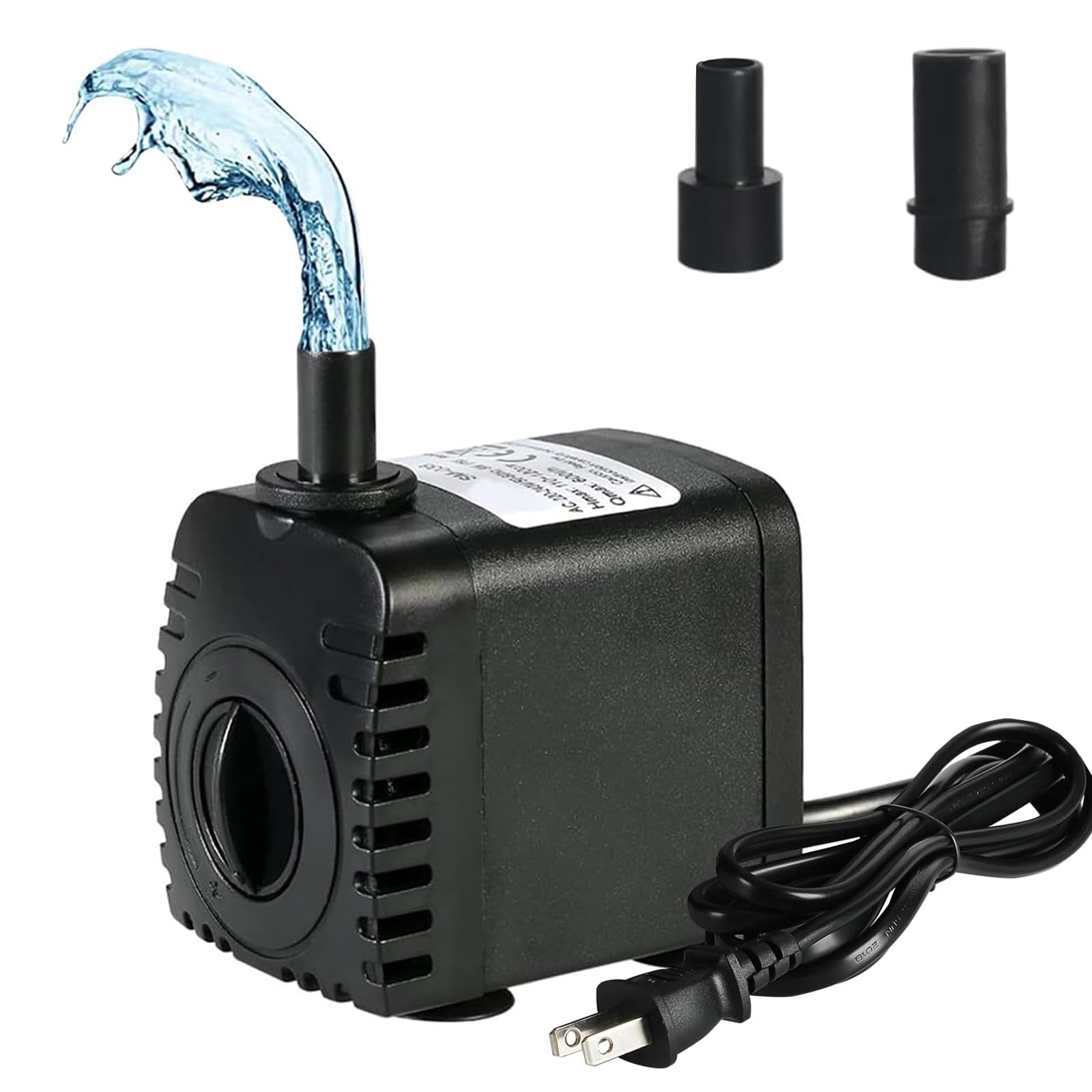 aninako 水中ポンプ 小型 ウォーターポンプ 2つのノズル 水流循環ポンプ 水 流量調整可能 100v 水泵 魚の水槽など 小型揚水ポンプ IP68 防水 ミニポンプ 水槽潜水ポンプ 水換えポンプ 電動 排水 静音設計 吐出量600L/H 噴水1.2m 水耕栽培・水族館水換え・養殖場適用 (A 100v 600L/h) の商品画像